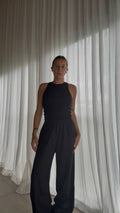 Pant wide leg - negro