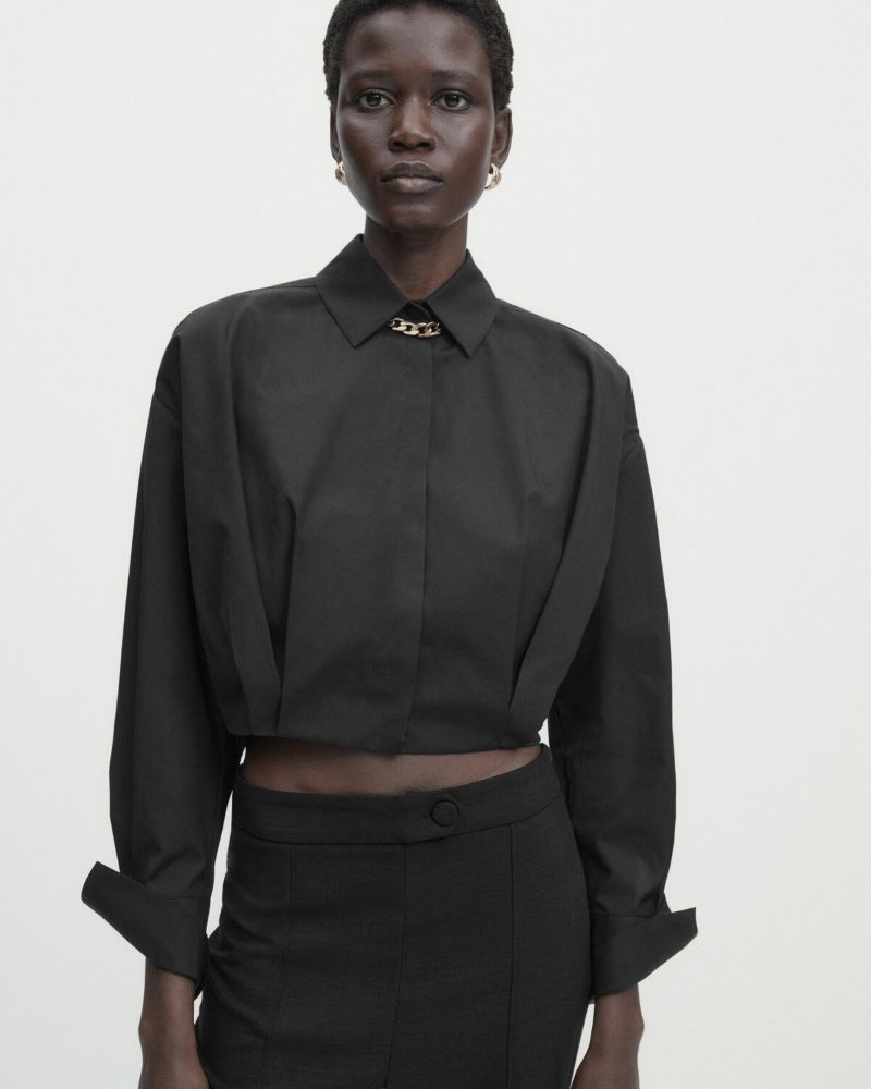 Camisa crop Massimo Dutti