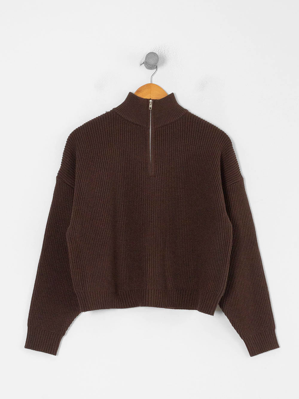 Sweater cierre - chocolate
